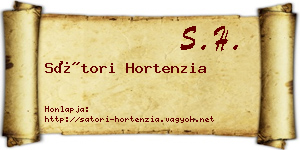 Sátori Hortenzia névjegykártya